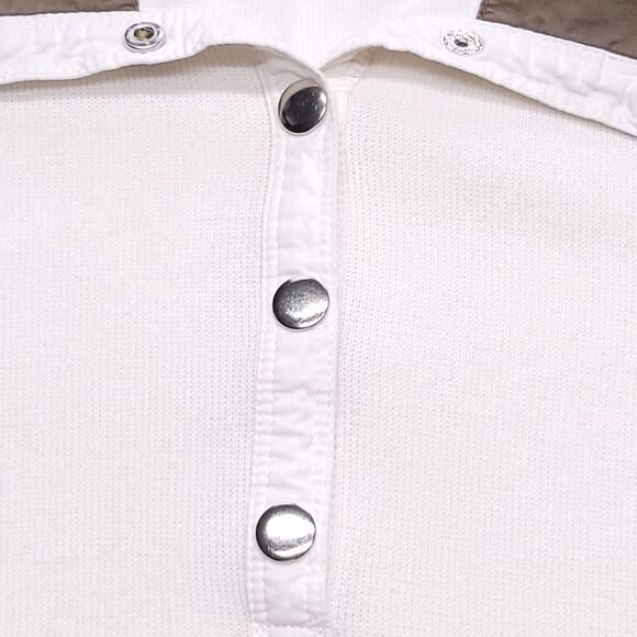 Karen Scott Long Sleeve Casual Pullover Sweatshirt Womens Size L White Brown - Picture 4 of 8